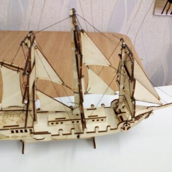 Intra απο ξύλο plywood 3mm-4mm πάχος - Ιστιοφόρο Εμπορικό Πλοίο Δίασταση 30x30 cm Intraeaxys-zo9y98x7 - Image 3