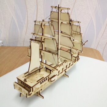 Intra απο ξύλο plywood 3mm-4mm πάχος - Ιστιοφόρο Εμπορικό Πλοίο Δίασταση 30x30 cm Intraeaxys-zo9y98x7 - Image 4