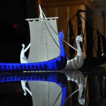 Intra απο ξύλο plywood 3mm-4mm πάχος - Πρότυπο πλοίου Βίκινγκ Δίασταση 30x30 cm Intraeaxys-eo20jkq7 - Image 1