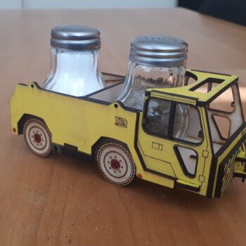 Intra απο ξύλο plywood 3mm-4mm πάχος - Salt And Pepper Stand Airfield Tractor 3mm Δίασταση 30x30 cm Intraeaxys-pok3ex37 - Image 1