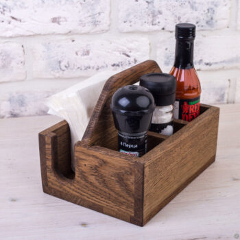 Intra απο ξύλο plywood 3mm-4mm πάχος - Βάση για μπαχαρικά και χαρτοπετσέτες με λαβή Δίασταση 30x30 cm Intraeaxys-r1z2kwp1 - Image 3