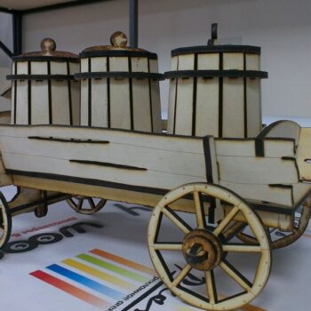 Intra απο ξύλο plywood 3mm-4mm πάχος - Ξύλινη θήκη για αλάτι και πιπέρι Ξύλινο καρότσι βαρελιού κρασιού Δίασταση 30x30 cm Intraeaxys-91jdq6p1 - Image 1