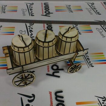 Intra απο ξύλο plywood 3mm-4mm πάχος - Ξύλινη θήκη για αλάτι και πιπέρι Ξύλινο καρότσι βαρελιού κρασιού Δίασταση 30x30 cm Intraeaxys-91jdq6p1 - Image 3