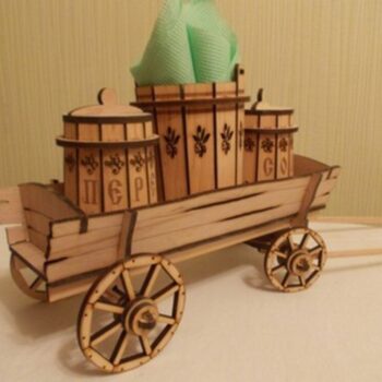 Intra απο ξύλο plywood 3mm-4mm πάχος - Ξύλινη θήκη για αλάτι και πιπέρι Ξύλινο καρότσι βαρελιού κρασιού Δίασταση 30x30 cm Intraeaxys-91jdq6p1 - Image 4