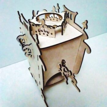 Intra απο ξύλο plywood 3mm-4mm πάχος - Κουτί διανομής για φακελάκια τσαγιού σε σχήμα Samovar Δίασταση 30x30 cm Intraeaxys-r1z2ppp1 - Image 3