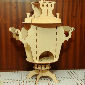 Intra απο ξύλο plywood 3mm-4mm πάχος - Tea House Samovar Δίασταση 40x50 cm Intraeaxys-e1gkpv8o - Image 1