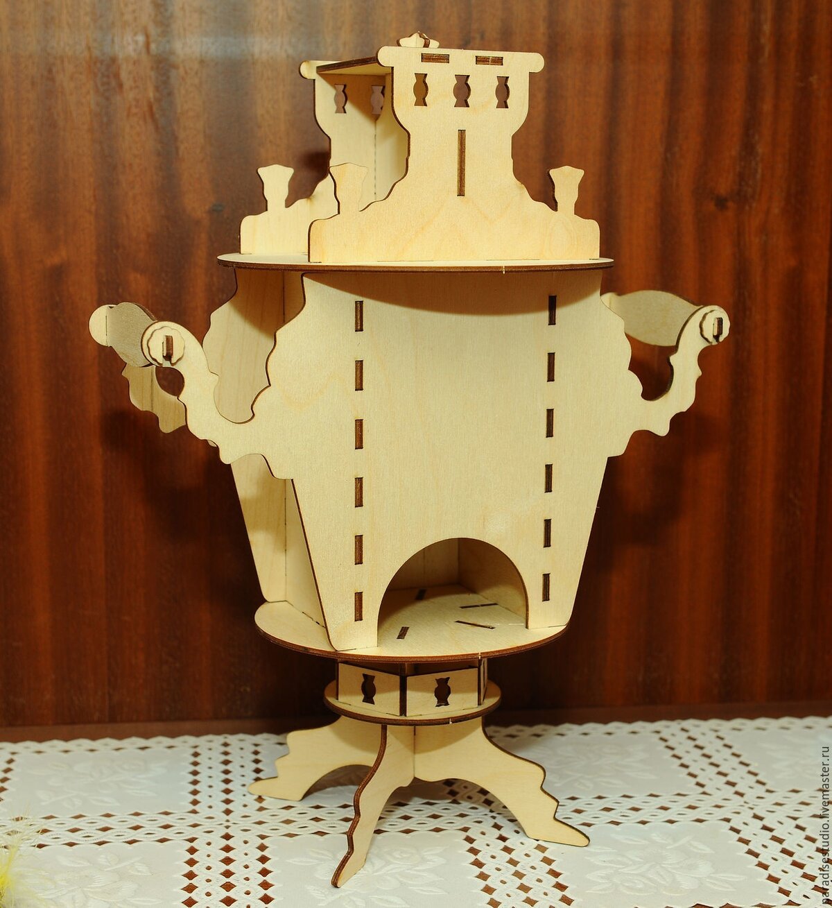 Intra απο ξύλο plywood 3mm-4mm πάχος - Tea House Samovar Δίασταση 40x50 cm Intraeaxys-e1gkpv8o