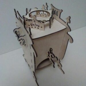 Intra απο ξύλο plywood 3mm-4mm πάχος - Domik Samovar Δίασταση 30x30 cm Intraeaxys-zo95je1k