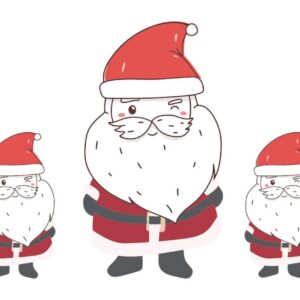 Intra απο ξύλο plywood 3mm-4mm πάχος - Χριστούγεννα χαριτωμένος Άγιος Βασίλης Δίασταση 30x30 cm Intraeaxys-p7ymq327