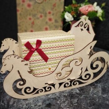 Intra απο ξύλο plywood 3mm-4mm πάχος - Διακόσμηση Ξύλινο Έλκηθρο Δίασταση 30x30 cm Intraeaxys-6o3yw8r7 - Image 1