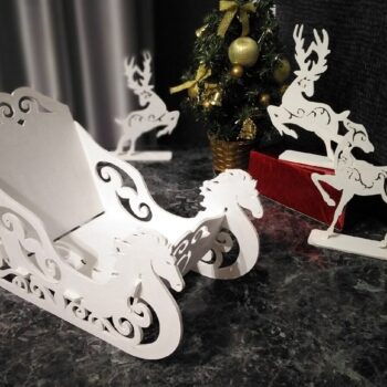 Intra απο ξύλο plywood 3mm-4mm πάχος - Διακόσμηση Ξύλινο Έλκηθρο Δίασταση 30x30 cm Intraeaxys-6o3yw8r7 - Image 3