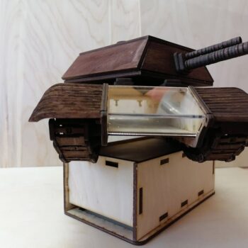 Intra απο ξύλο plywood 3mm-4mm πάχος - Αρχείο PDF Army Tank Piggy Bank Δίασταση 30x30 cm Intraeaxys-51rrejr1 - Image 4