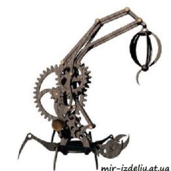 Intra απο ξύλο plywood 3mm-4mm πάχος - Scorpion Lamp 3D Puzzle Δίασταση 30x30 cm Intraeaxys-lopr9k1w - Image 1