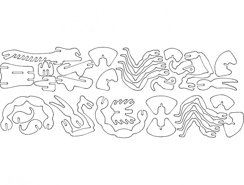 Intra απο ξύλο plywood 3mm-4mm πάχος - Scorpion Puzzle Δίασταση 30x30 cm Intraeaxys-eoxdm47z