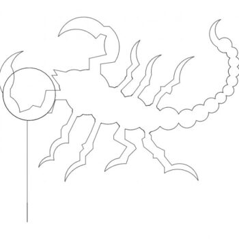 Intra απο ξύλο plywood 3mm-4mm πάχος - Σκορπιός Δίασταση 30x30 cm Intraeaxys-075j20oz - Image 1