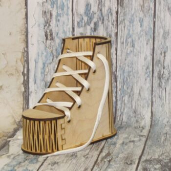 Intra απο ξύλο plywood 3mm-4mm πάχος - Ξύλινο Σχήμα Παπούτσια Stand Desk Organizer Μολυβοθήκη Δίασταση 30x30 cm Intraeaxys-p7ymemz7 - Image 1