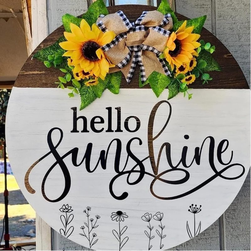 Intra απο ξύλο plywood 3mm-4mm πάχος - Hello Sunshine Sign Δίασταση 30x30 cm Intraeaxys-91j8kj8o