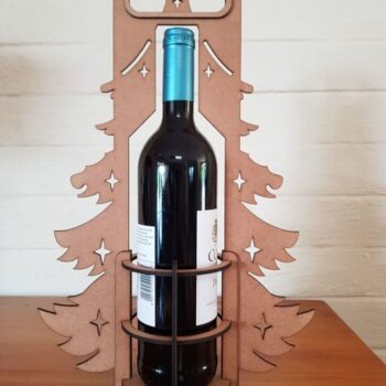 Intra απο ξύλο plywood 3mm-4mm πάχος - Χριστουγεννιάτικο μπουκάλι κρασιού τσάντα δώρου Αρχείο DWG Δίασταση 30x30 cm Intraeaxys-51rr6601 - Image 1