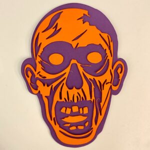 Intra απο ξύλο plywood 3mm-4mm πάχος - Πρόσωπο ζόμπι Δίασταση 30x30 cm Intraeaxys-67wlk281