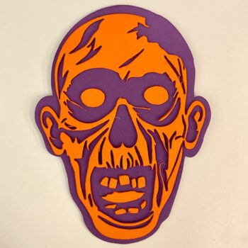 Intra απο ξύλο plywood 3mm-4mm πάχος - Πρόσωπο ζόμπι Δίασταση 30x30 cm Intraeaxys-67wlk281 - Image 1