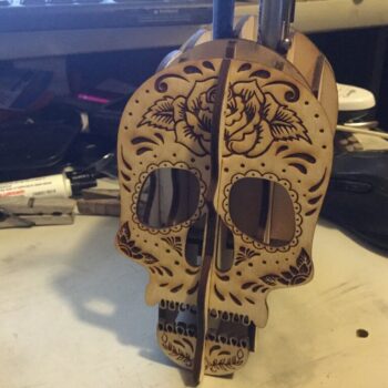 Intra απο ξύλο plywood 3mm-4mm πάχος - Θήκη για στυλό κρανίου Δίασταση 30x30 cm Intraeaxys-eo4q3287 - Image 3