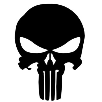 Intra απο ξύλο plywood 3mm-4mm πάχος - Λογότυπο Punisher Δίασταση 30x30 cm Intraeaxys-m1d6xle7 - Image 1