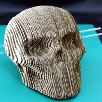 Intra απο ξύλο plywood 3mm-4mm πάχος - Κυματοειδές κρανίο Δίασταση 30x30 cm Intraeaxys-67wl8881 - Image 1