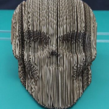 Intra απο ξύλο plywood 3mm-4mm πάχος - Κυματοειδές κρανίο Δίασταση 30x30 cm Intraeaxys-67wl8881 - Image 3