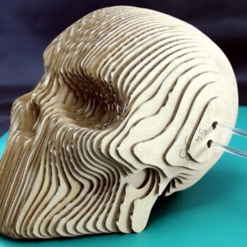 Intra απο ξύλο plywood 3mm-4mm πάχος - Κυματοειδές κρανίο Δίασταση 30x30 cm Intraeaxys-67wl8881 - Image 4