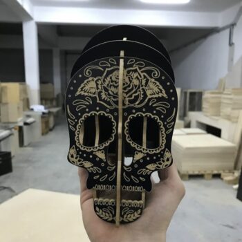 Intra απο ξύλο plywood 3mm-4mm πάχος - Μολύβι κρανίου Δίασταση 30x30 cm Intraeaxys-67wlrxw1 - Image 3