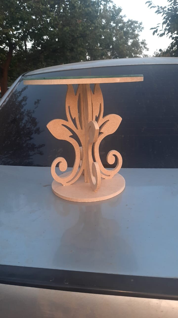 Intra απο ξύλο plywood 3mm-4mm πάχος - Βοηθητικό τραπέζι Δίασταση 30x30 cm Intraeaxys-ro6y0z27