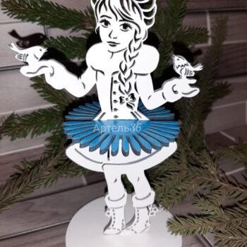 Intra απο ξύλο plywood 3mm-4mm πάχος - Διακοσμητική Ξύλινη θήκη για χαρτοπετσέτα Snow Maiden Δίασταση 30x30 cm Intraeaxys-m1d64dl7 - Image 3