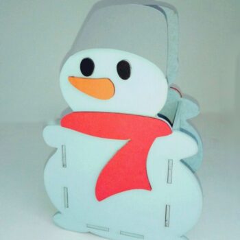 Intra απο ξύλο plywood 3mm-4mm πάχος - Διοργανωτής θήκης στυλό Snowman Δίασταση 30x30 cm Intraeaxys-eoxlv8jo - Image 1