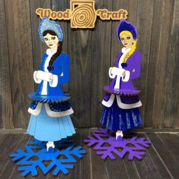 Intra απο ξύλο plywood 3mm-4mm πάχος - Πρότυπο θήκης χαρτοπετσέτας Snow Maiden Δίασταση 30x30 cm Intraeaxys-eo20rwl7 - Image 1