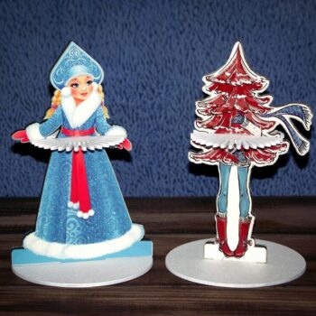 Intra απο ξύλο plywood 3mm-4mm πάχος - Χριστουγεννιάτικο δέντρο Snow Maiden Holder χαρτοπετσέτας Δίασταση 30x30 cm Intraeaxys-91jdex51 - Image 1