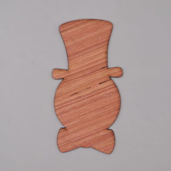 Intra απο ξύλο plywood 3mm-4mm πάχος - Κενό ξύλινο στολίδι χιονάνθρωπος Δίασταση 10x10 cm Intraeaxys-67wlvym1 - Image 3