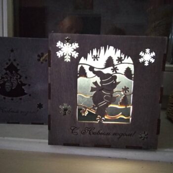 Intra απο ξύλο plywood 3mm-4mm πάχος - Πρότυπο ιδέας δώρου για ξύλινο κουτί δώρου Δίασταση 30x30 cm Intraeaxys-qommwy5o - Image 1