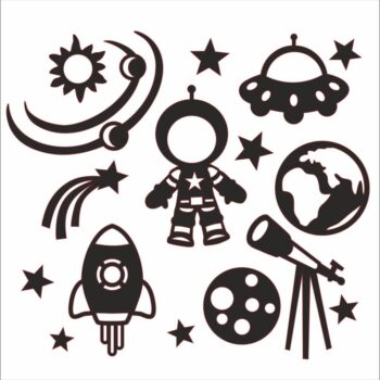 Intra απο ξύλο plywood 3mm-4mm πάχος - Χαράξτε διαστημικά στολίδια Δίασταση 10x10 cm Intraeaxys-m1d6p8x7 - Image 1