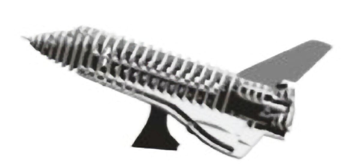 Intra απο ξύλο plywood 3mm-4mm πάχος - Διαστημικό λεωφορείο Κολούμπια Δίασταση 30x30 cm Intraeaxys-m1djze1k