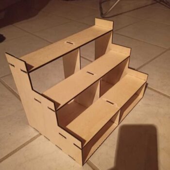 Intra απο ξύλο plywood 3mm-4mm πάχος - Stair Step Spice Rack 3mm Δίασταση 30x30 cm Intraeaxys-078ygqno - Image 1