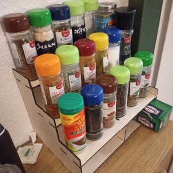 Intra απο ξύλο plywood 3mm-4mm πάχος - Stair Step Spice Rack 3mm Δίασταση 30x30 cm Intraeaxys-078ygqno - Image 3