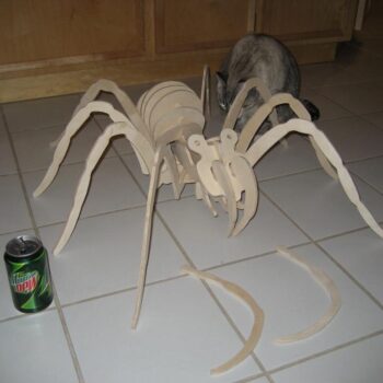 Intra απο ξύλο plywood 3mm-4mm πάχος - Ξύλινο 3D παζλ Spider Δίασταση 30x30 cm Intraeaxys-51rr5031 - Image 1