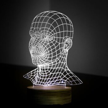 Intra απο ξύλο plywood 3mm-4mm πάχος - Κεφαλή 3D LED Night Light Δίασταση 30x30 cm Intraeaxys-qomvwro3 - Image 1