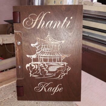 Intra απο ξύλο plywood 3mm-4mm πάχος - Κάλυμμα μενού με χαραγμένο δέρμα Δίασταση 30x30 cm Intraeaxys-075yl60o - Image 1