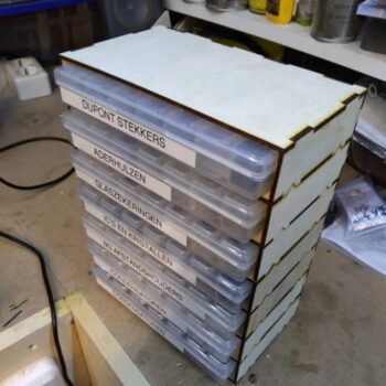 Intra απο ξύλο plywood 3mm-4mm πάχος - Στοιβαζόμενο Box Organizer Δίασταση 30x30 cm Intraeaxys-joerev57 - Image 1