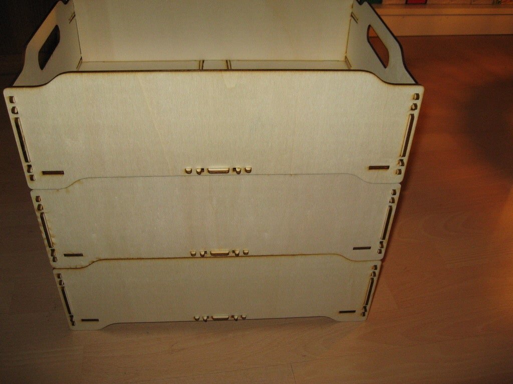 Intra απο ξύλο plywood 3mm-4mm πάχος - Ξύλινα κουτιά που στοιβάζονται Δίασταση 30x30 cm Intraeaxys-51rrlgr1