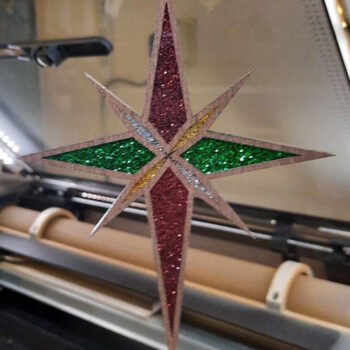 Intra απο ξύλο plywood 3mm-4mm πάχος - Στολίδι αστεριών Χριστουγεννιάτικου Δέντρου Δίασταση 10x10 cm Intraeaxys-qommxj4o - Image 1