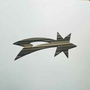 Intra απο ξύλο plywood 3mm-4mm πάχος - Shooting Star Shape Wood Cutout Δίασταση 30x30 cm Intraeaxys-67wlvm31 - Image 1