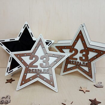 Intra απο ξύλο plywood 3mm-4mm πάχος - Star Box 3mm Δίασταση 30x30 cm Intraeaxys-r1z2z6m1 - Image 1