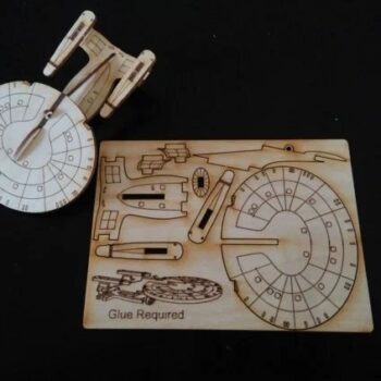 Intra απο ξύλο plywood 3mm-4mm πάχος - USS Enterprise Ornament Card Δίασταση 10x10 cm Intraeaxys-p7ymvp67 - Image 1